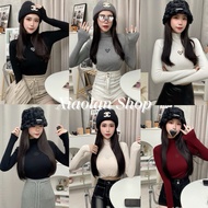 XL Shop 3303/8601 Winter Must-Have Items High-End Heart/H Embroidered Bottoming Turtleneck Top Sligh