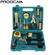 Tool Set Diy House Improvement  12PCS household tool set hardware toolbox car life hammer manual set