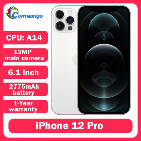 iPhone 12 Pro 12pro 128/256GB ROM 6.1" Original OLED RAM 6GB A14 Bionic IOS Face ID NFC Unlocked 5G 