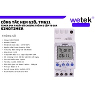 Sinotimer TM611 24h 7 day Timer, 16A, 1 minute setting, 58 on and off programs every day, industrial