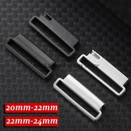 2pcs Stainless Steel Watch Connector 20mm to 22mm 22mm to 24mm Milanese Nylon Watch Strap Quick Rele