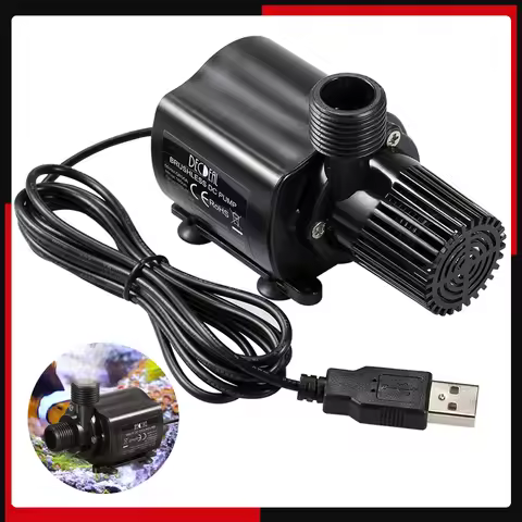 500L/H 4W 12V Aquarium Pump USB Fish Tank Submersible Water Pump Brushless Waterproof Fountain Pump