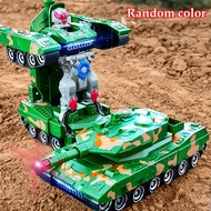 "Electric Music Universal Deformation Tank Robot Boy Toy Car For Children 2-5 Years Old "