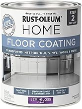 Rust-Oleum 358870 Floor Coating Top Coat Semi-Gloss Clear Quart