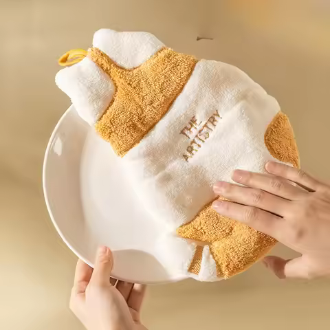 2Pc Absorbent Cute Cat Hand Towel Household Microfiber Kitchen Towel High efficiency Tableware Clean