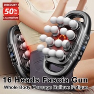 BRoses 16-Head Fascia Gun High-Frequency Vibration Body Massage Gun Back and Waist Massager Massager