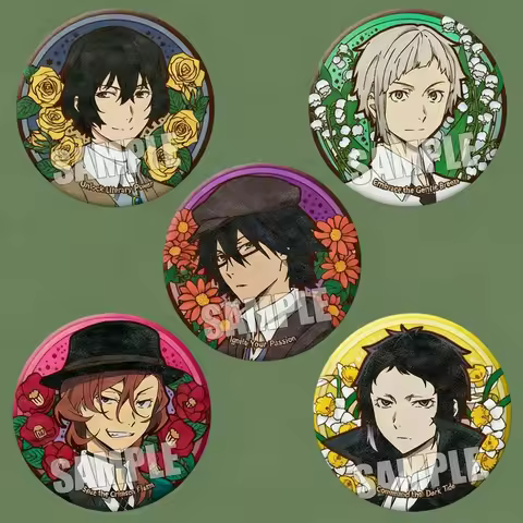 Bungou Stray Dogs Anime Badge Pin Dazai Osamu Nakajima Atsushi Akutagawa Ryunosuke Nakahara Chuuya M