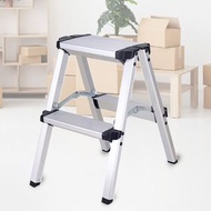 **包郵** 二級鋁合金摺疊梯 梯凳 折疊梯 腳踏梯 廚房梯 雙邊梯 兩層梯 梯子 (平行進口) HK1078