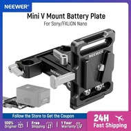 Neewer Mini V Mount Battery Plate 180° Tilt Foldable L Shaped V Lock Battery Plate for SmallRig Shou