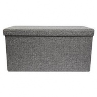 76x38x38CM Modern Linen Fabric Ottoman Foldable Storage Stool Home Living Storage Bench Seat Chair S