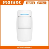 Staniot PIR 運動感應器智慧家庭人體紅外線探測器相容 433Mhz 無線安全警報系統與 Alexa 搭配使用