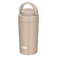 日本Thermos 真空隔熱保溫杯瓶保溫瓶保溫壺 便攜式 可折疊提手 手把 320ml 奶啡色 JOV-320 CL (平行進口)