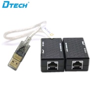 DTECH DT-5015 USB Extender Via UTP LAN CAT6 up to 50 Meters with External Power DC 5V Support D-TECH