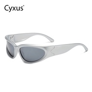 Cyxus Y2k Bat-Shaped Glasses Polarized Sunglasses Anti-Glare Uv400 Cycling Glasses Men'S And Women'S