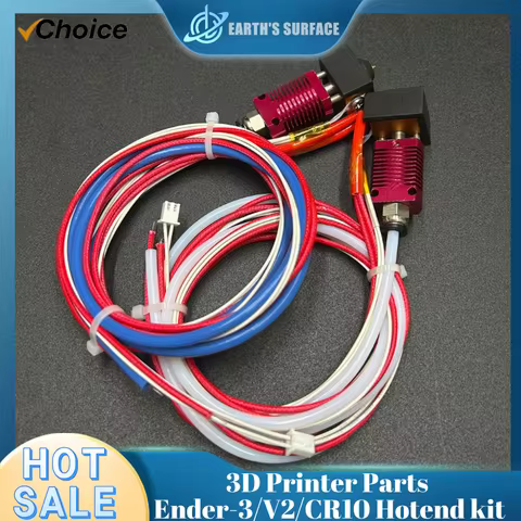 Ender-3/Ender-V2/CR10 Hotend kit MK8 J-Head 0.4mm Nozzle With Heater Thermistor For Ender-3/V2/ CR10