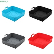 EGALLY Baking Tray, Reusable with Handle Air Fryer Liners, Portable Silicone Heat-Resistant 9" Large