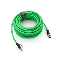 D-Code Cable M12 4 Pin Male to RJ45 Male Cat5e High Flexible Waterproof Ethernet Shielded Cable Indu