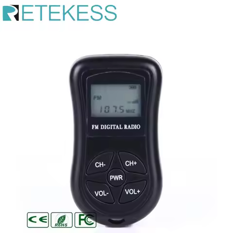 Retekess Digital Stereo DSP FM Mini Radio Conference Receiver Meeting Rehearsal Radio 60-108MHz with