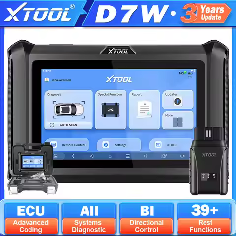 XTOOL D7W ECU Coding All System Diagnostic Scanner Bi-Directional OBD2 Key Programming Tool CAN FD D