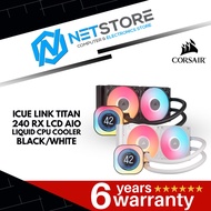 CORSAIR iCUE LINK TITAN 240 RX LCD AIO, 240mm Radiator, Liquid CPU Cooler (BLACK/WHITE)