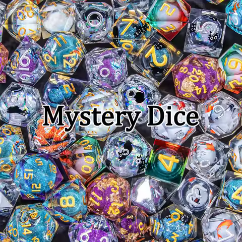 Mystery Dice, DND Dice, Polyhedra D&D Dice, Metal or Resin Dice, Dungeons and Dragons Dice, Liquid C