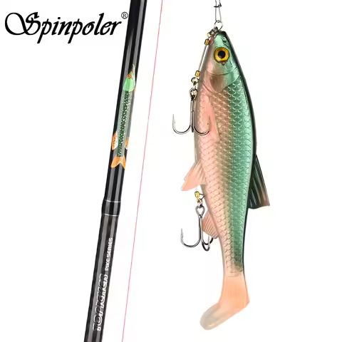 Spinpoler Big Pike Predator Soft Baits Fishing Lures 84g/20cm 40g/15.6cm 3D River Roach Swimbait wit