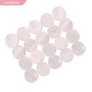 ZHOMKI89 20Pcs  ​Fretboard Inlay Dots​, White  Shell Easy to install ​Fretboard Position Marker​, ​6