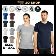 Microfiber T-Shirt Men Jersey Round Neck Short Sleeve Baju Jersi Lelaki Plain Unisex Quick Dry Baju 