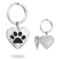 PHOCKSIN Silver Heart Locket Keychains For Women Black Silver Locket Key chain that Hold Pictures Ph