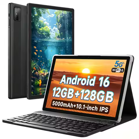 ANRY 10.1 Inch Android 16 Tablet 12GB+128GB 1280*800 IPS Octa Core 5000mAh Battery WiFi Bluetooth 5.