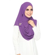 ELEGANT TUDUNG SUMIRE SHAWL INSTANT 2LOOP PURPLE
