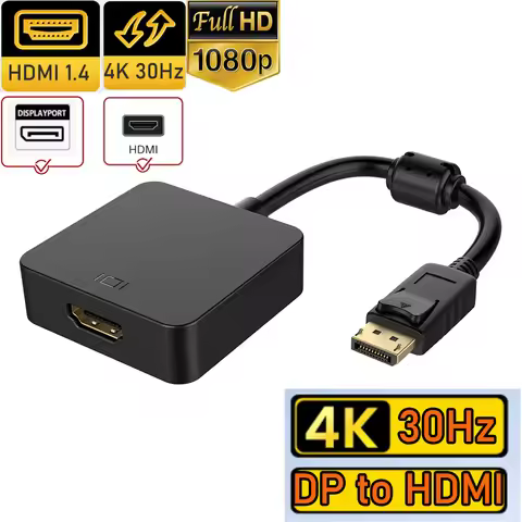 DisplayPort to HDMI 4K cable DisplayPort HDMI video adapter converter DP to HDMI 1.4 4K video out fo