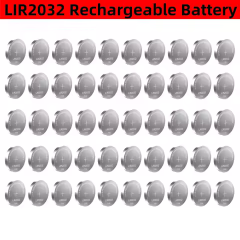 10-50PCS LIR2032 Rechargeable Battery 2032 Lithium charging Can Replace CR2032 for watches