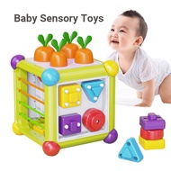 New 3M+ Sensory Cube Baby Toddler Shape Sorter Fine Motor Skills Stacking Toy Children Gifts Toys