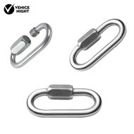 VENICENIGHT 1Pc Stainless Steel Carabiner Screw Locking Gate Hook Snap Clip Outdoor Tool