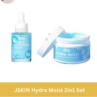 J Skin 2in1 Set  Beauty Hydra Moist Ice Water Sleeping Mask 300g  + JSkin Serum Hydrop Glow Boost