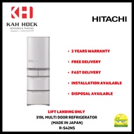 HITACHI R-S42NS 319L MULTI DOOR REFRIGERATOR (MADE IN JAPAN) - 2 YEARS MANUFACTURER WARRANTY + FREE DELIVERY