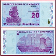 Zimbabwe 2009 20 Dollars UNC (P-95)