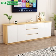 OU Tv Cabinet Living Room Solid Wood Panel with Drawers Tv Cabinet Console Small Household Large Capacity Drawer Cabinet OU238