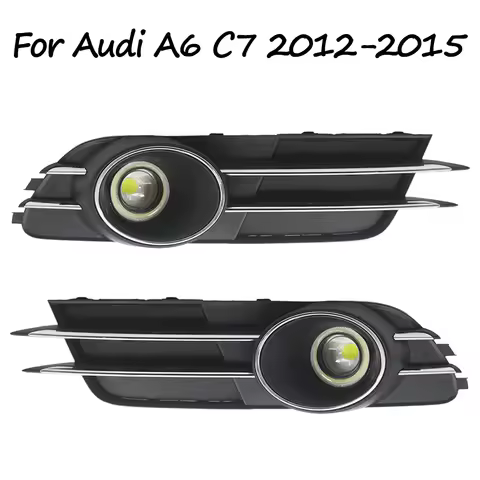 For Audi A6 C7 Standard 2012 2013 2014 2015 Fog Lamp And Grille Front Bumper Anti Fog Light 4GD80768