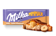 Milka Chocolate Bar รส MMMAX  caramelo y avellanas  enteras net. 300 g BBF.07/04/26 จากเยอรมนี