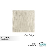 KKBS CURTAIN Fiona Curtain Fabric Cut by Meter -  Oat Beige (126")