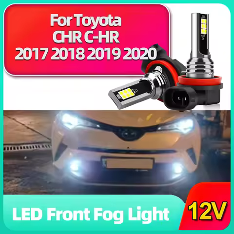 2PCS For Toyota CHR C-HR 2017 2018 2019 2020 LED Car Front Fog Light Bulbs H11 H8 CSP 3030SMD Auto L