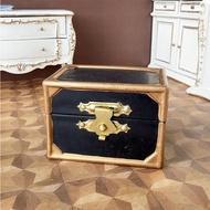 [lzdjlmy2ua] 1:12 Doll House Wooden Treasure Chest Mini Model,Sturdy,Vintage,Delicate Jewels Organiz