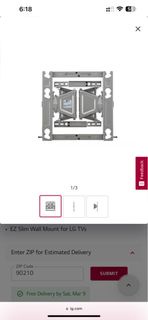 LG 電視掛架 EZ Slim Wall Mount OLW480B