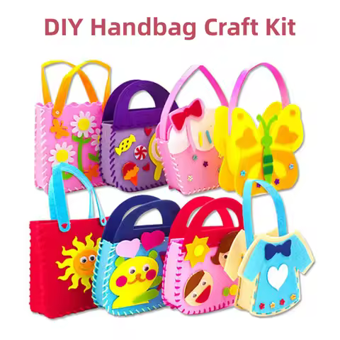 3Pcs Handbag DIY Craft Toys For Girls Knutselenspulletjes Voor Kinderen Juguetes Niña 3 5 6 7 8 11 A