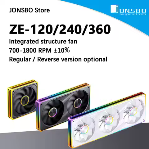 JONSBO ZE-120/240/360 120mm ARGB Case Fan, Infinity Mirror RGB, PWM Fan, MB Sync, Aluminum CD Patter