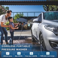 998VF Water Jet Cordless Car Washer High Pressure Water Jet High Voltage Lithium Battery Portable
