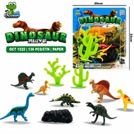 1310 DINOSAUR ALIVE Miniature DINOSAUR Figure Toy Rubber Material SNI 7 Tails 2 Trees/ Children's di