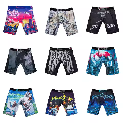 ETHIKA 1Pcs Men Underwear Breathable Summer Swimming Mens Boxershorts Panties Plus Size S-3XL Man Un